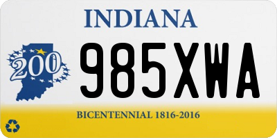 IN license plate 985XWA