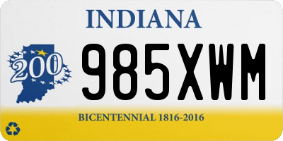 IN license plate 985XWM