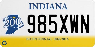 IN license plate 985XWN