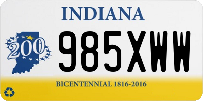 IN license plate 985XWW