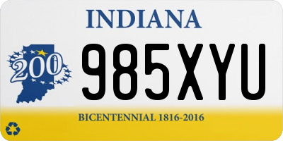 IN license plate 985XYU