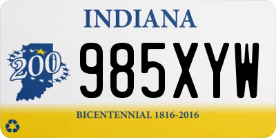 IN license plate 985XYW