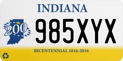 IN license plate 985XYX