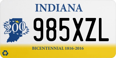 IN license plate 985XZL