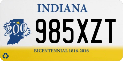 IN license plate 985XZT