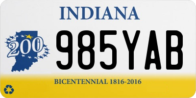 IN license plate 985YAB