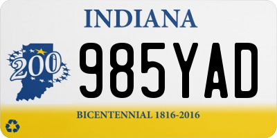 IN license plate 985YAD