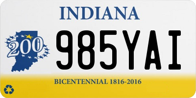 IN license plate 985YAI