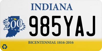 IN license plate 985YAJ