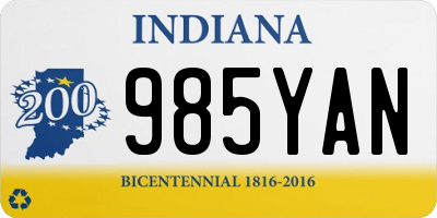 IN license plate 985YAN