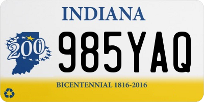 IN license plate 985YAQ