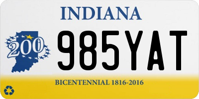 IN license plate 985YAT