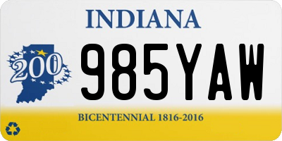 IN license plate 985YAW