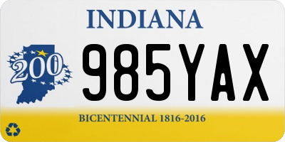 IN license plate 985YAX