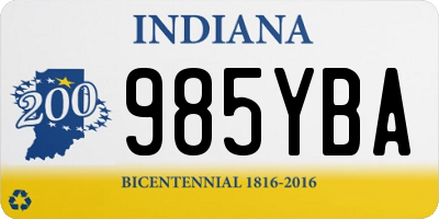 IN license plate 985YBA