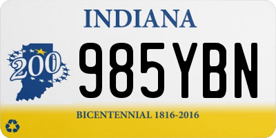 IN license plate 985YBN