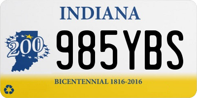 IN license plate 985YBS