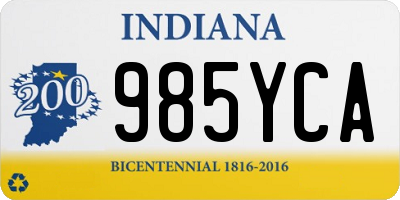 IN license plate 985YCA