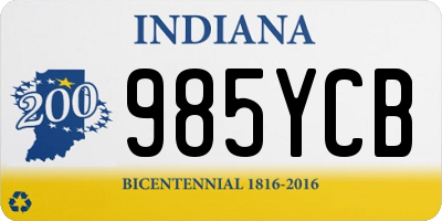 IN license plate 985YCB