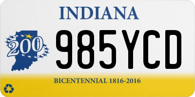 IN license plate 985YCD