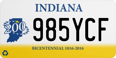 IN license plate 985YCF