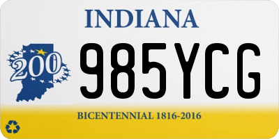 IN license plate 985YCG