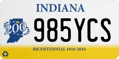 IN license plate 985YCS