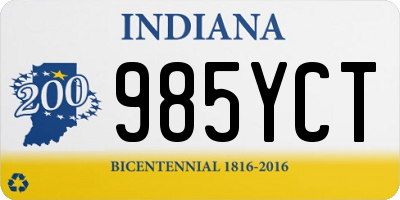 IN license plate 985YCT