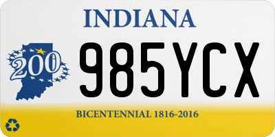 IN license plate 985YCX