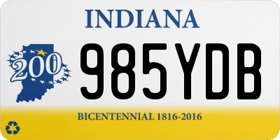 IN license plate 985YDB