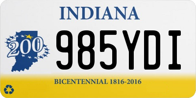 IN license plate 985YDI