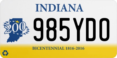 IN license plate 985YDO