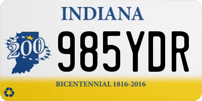 IN license plate 985YDR