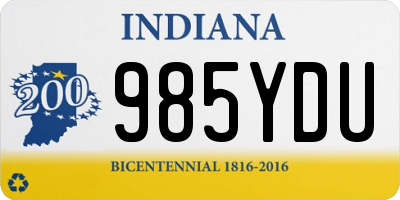 IN license plate 985YDU