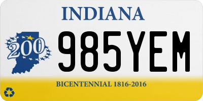 IN license plate 985YEM