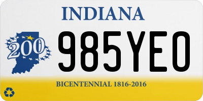 IN license plate 985YEO