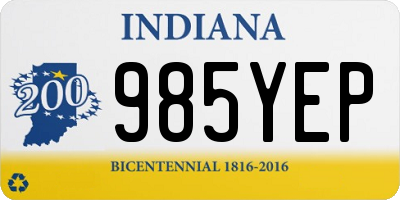 IN license plate 985YEP