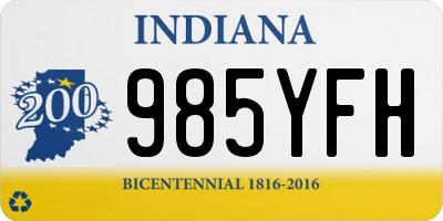 IN license plate 985YFH