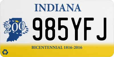 IN license plate 985YFJ