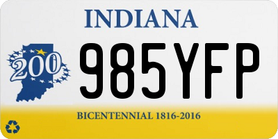 IN license plate 985YFP