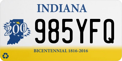 IN license plate 985YFQ