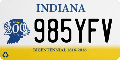 IN license plate 985YFV