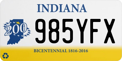 IN license plate 985YFX