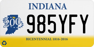 IN license plate 985YFY