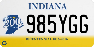 IN license plate 985YGG