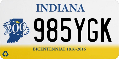 IN license plate 985YGK