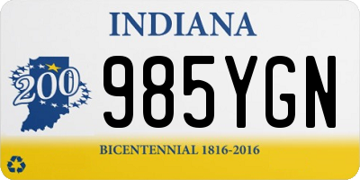 IN license plate 985YGN