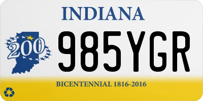 IN license plate 985YGR