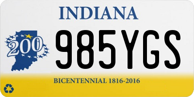 IN license plate 985YGS