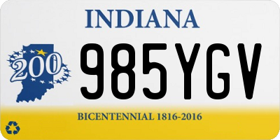 IN license plate 985YGV